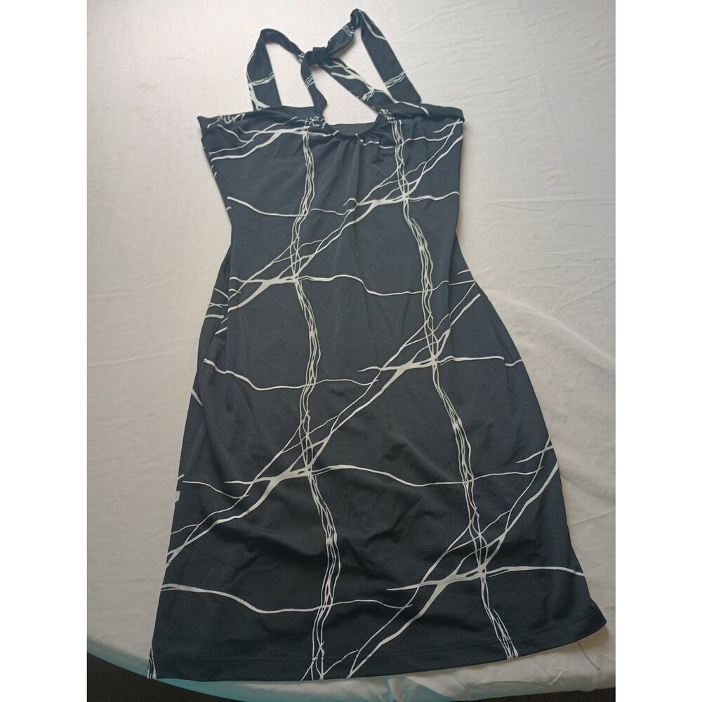 Vintage Y2K Charlotte Russe Marble Black White Bodycon Dress Small